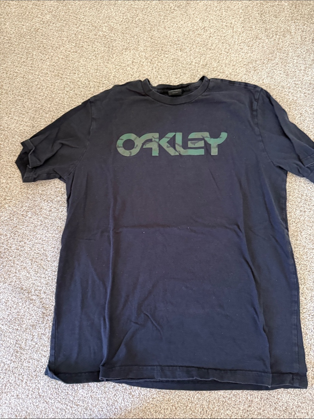 Oakley Black Tee with Green Logo